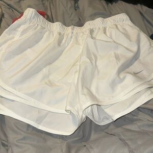 white nike shorts